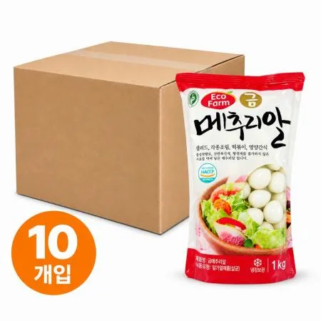 에코팜 금 깐메추리알(국내산) 1kg*10개입[BOX]