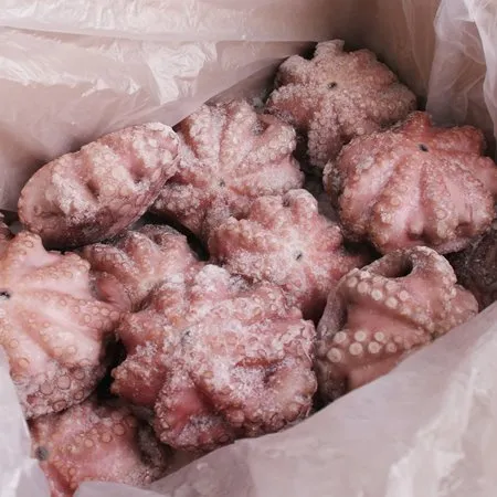 세척 손질 문어 8kg (300/500g) 손질 통문어 문어숙회 튀김 업소용 냉동 타코야끼 가라아게 이미지