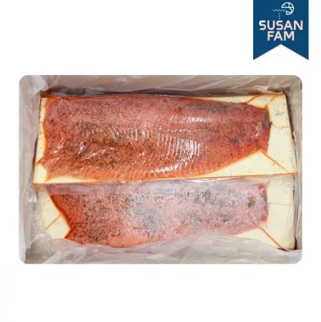 화이트베어 프리미엄 그라브락스 연어슬라이스 10kg 숙성 연어 이미지