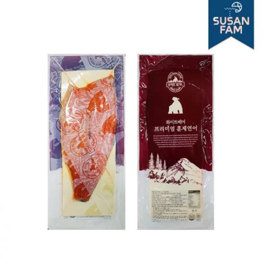 화이트베어 건염 훈제연어 필렛 9kg 박스 (약5~9미) 냉동 이미지