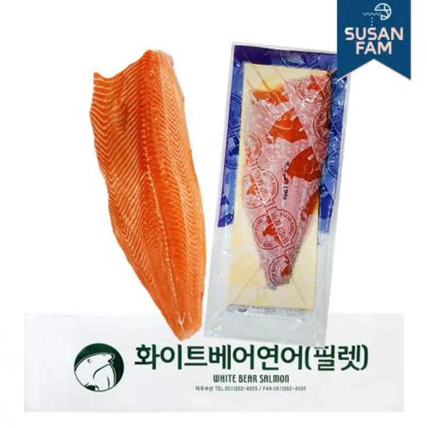 화이트베어 냉동 생연어 필렛 9kg 박스 (약5~9미) 이미지