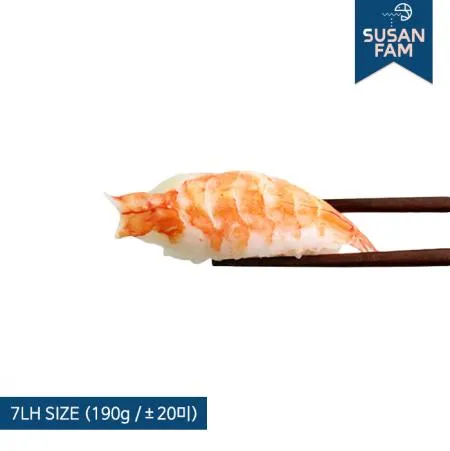 초밥용 초새우 7LH 190g(20미) 초밥재료 목초 목단 네타