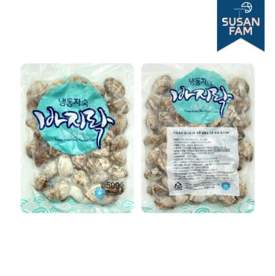 육수담은 자숙 피바지락 500g 냉동 바지락 조개 이미지