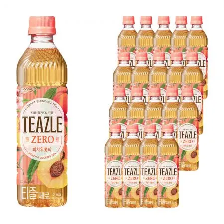 웅진 티즐 제로 피치우롱티 500ml