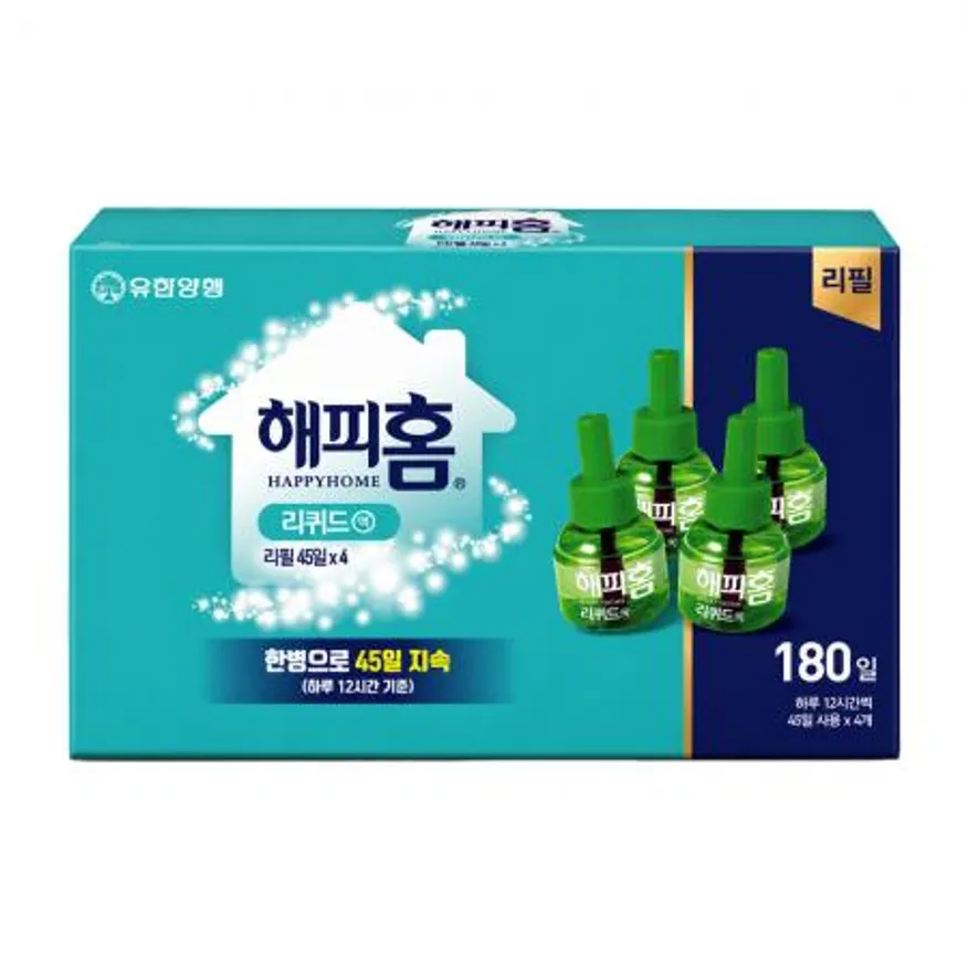 유한양행 해피홈 리퀴드 리필 4개(180일분) 이미지