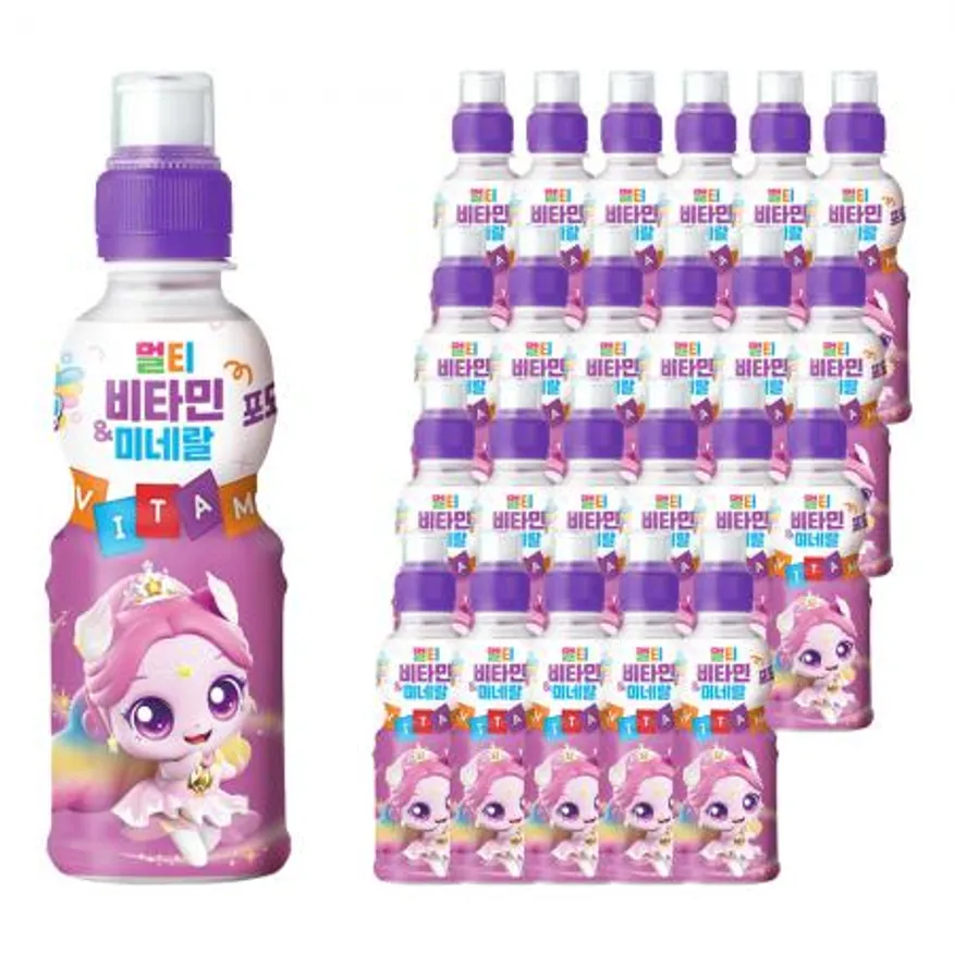웅진 캐치티니핑 멀티비타민&미네랄 포도맛 200ml 이미지