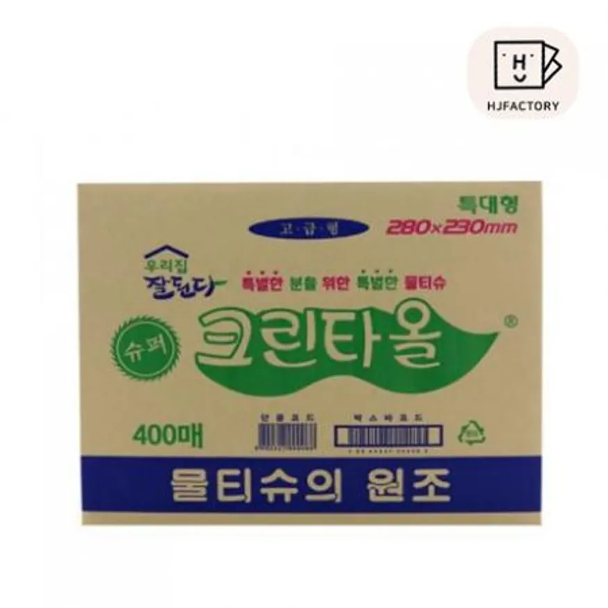 유한 크린 업소용 물티슈/물수건 유한크린 400매 이미지