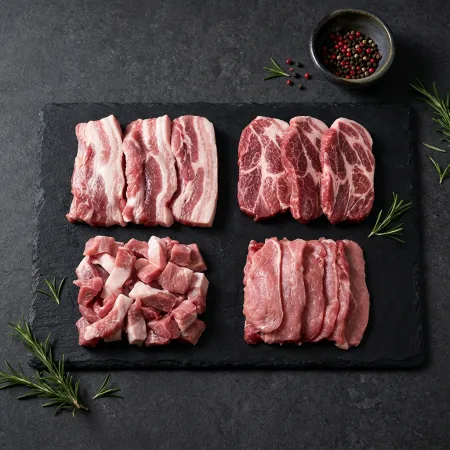 한돈 가족세트 2kg (삼겹살,목살,뒷다리불고기,앞다리찌개용)