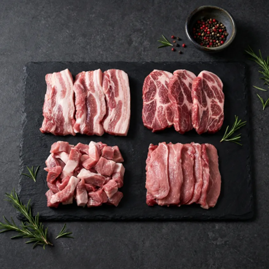 한돈 가족세트 2kg (삼겹살,목살,뒷다리불고기,앞다리찌개용) 이미지