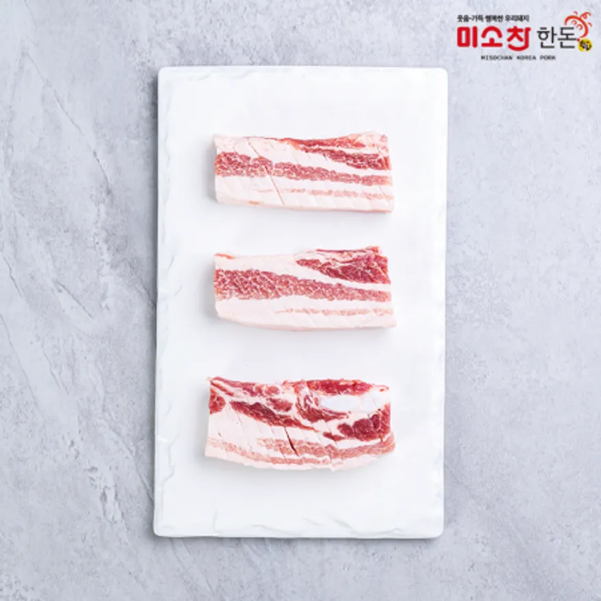 한돈 칼집삼겹살 구이용 1kg 이미지