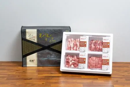 한돈 가족세트 2kg (삼겹살,목살,뒷다리불고기,앞다리찌개용) 이미지