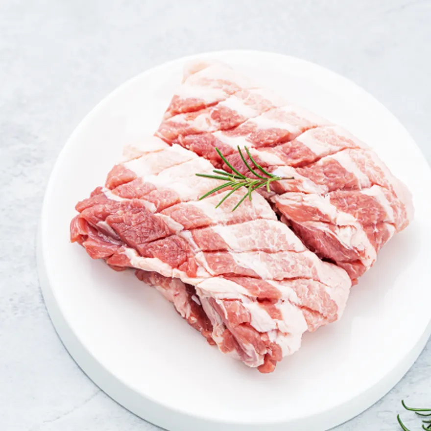 한돈 칼집삼겹살 구이용 1kg (냉장) 이미지