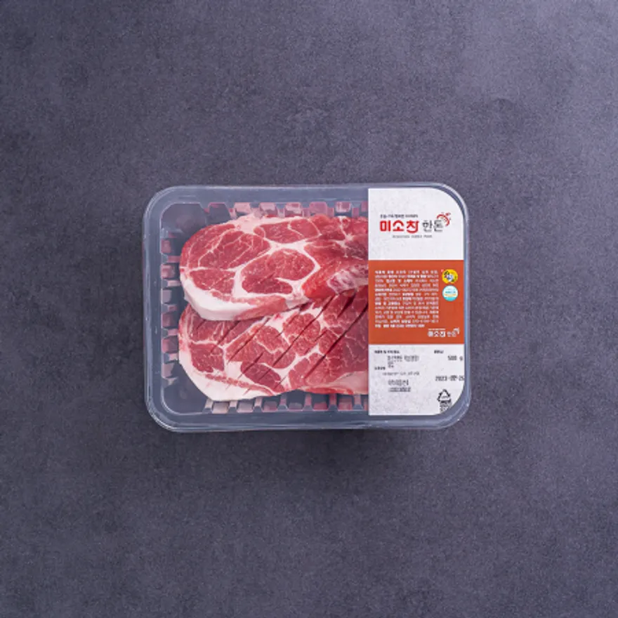 한돈 칼집목살 구이용 1kg (냉장) 이미지