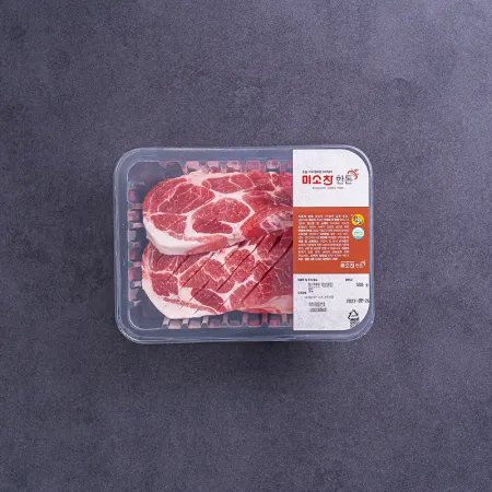 한돈 칼집목살 구이용 1kg (냉장) 이미지