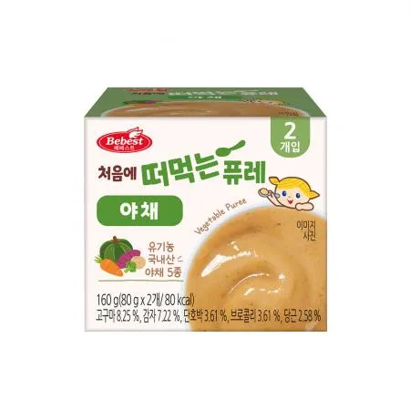 베베스트 처음에 떠먹는 퓨레 야채 6개