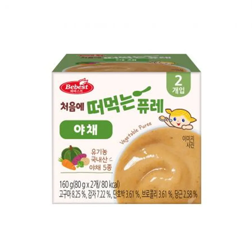 베베스트 처음에 떠먹는 퓨레 야채 6개 이미지