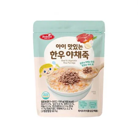 베베스트 아이 맛있는 한우 야채죽 5개