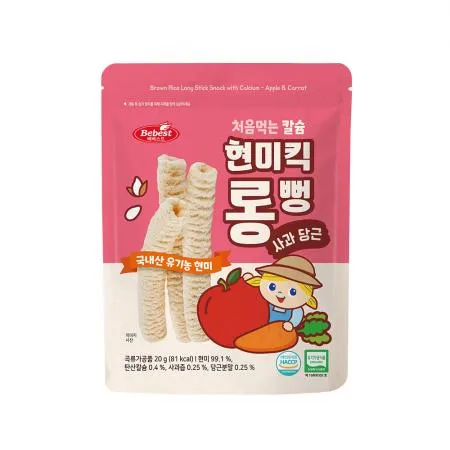 베베스트 처음먹는 칼슘 현미킥롱뻥 사과당근 8개
