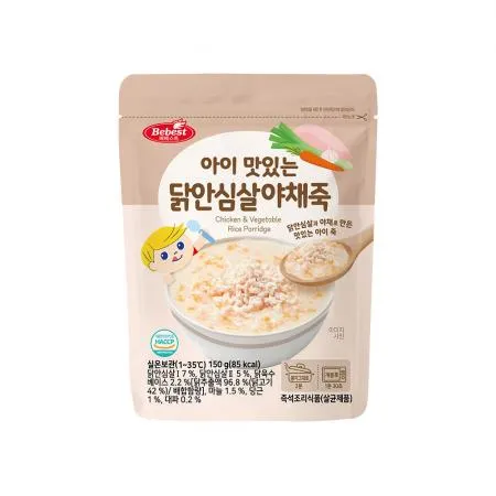 베베스트 아이 맛있는 닭안심살 야채죽 5개