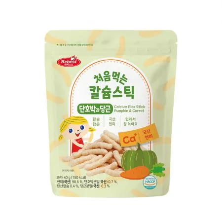 베베스트 처음먹는 칼슘스틱 단호박과당근 8개