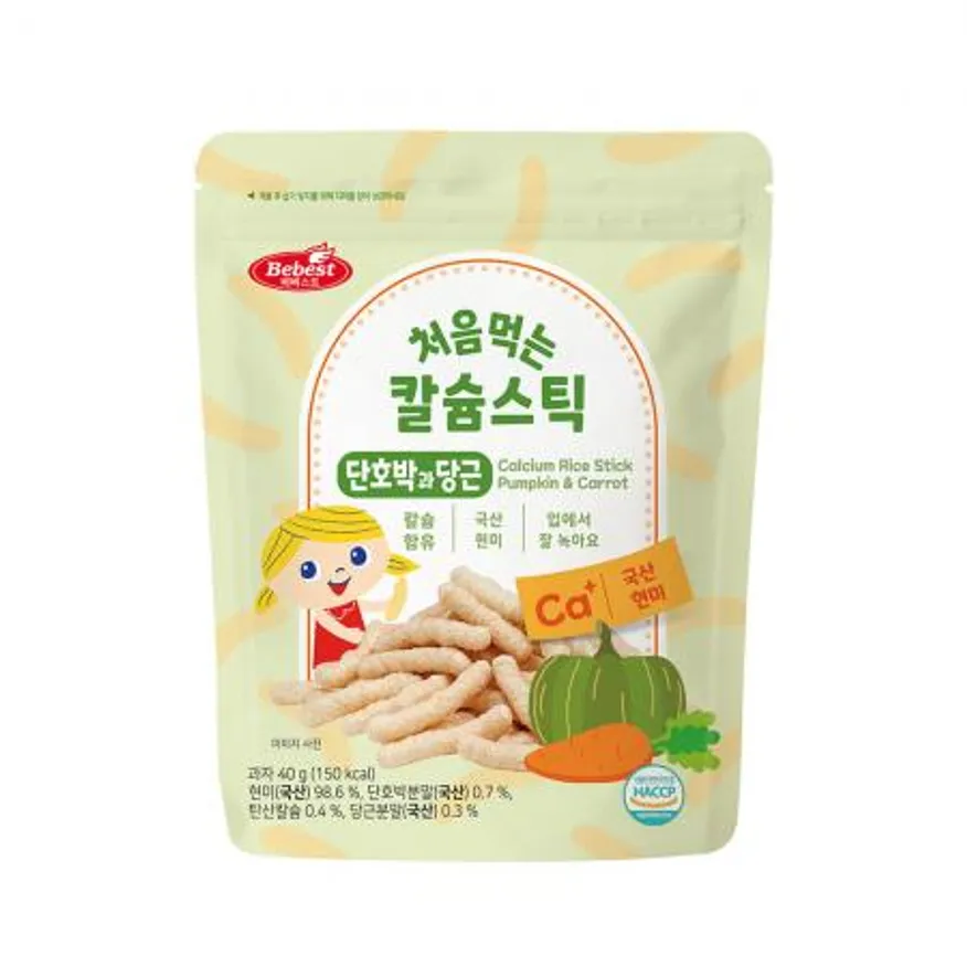 베베스트 처음먹는 칼슘스틱 단호박과당근 8개 이미지