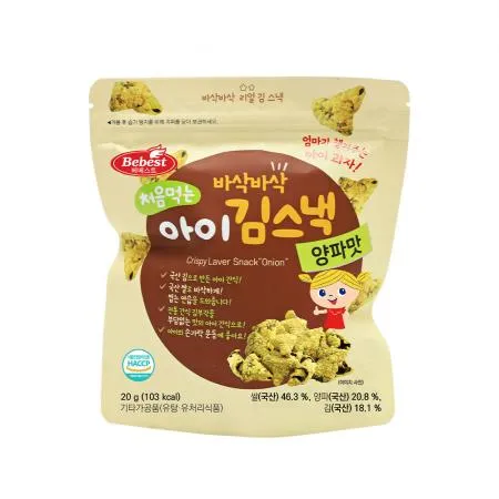 베베스트 처음먹는 아이 김스낵 양파맛 8개