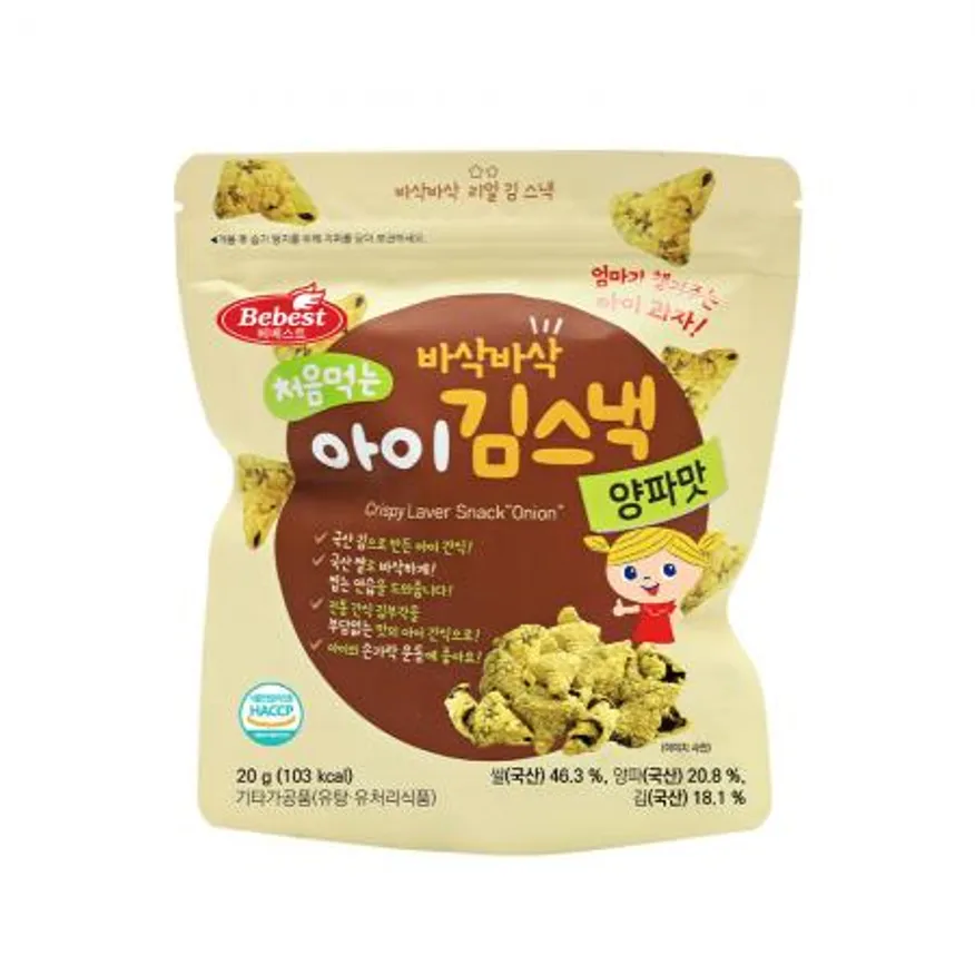 베베스트 처음먹는 아이 김스낵 양파맛 8개 이미지