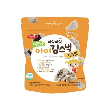 베베스트 처음먹는 아이 김스낵 치즈맛 8개