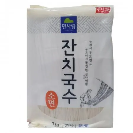 면사랑 잔치국수 소면 3kg 4개