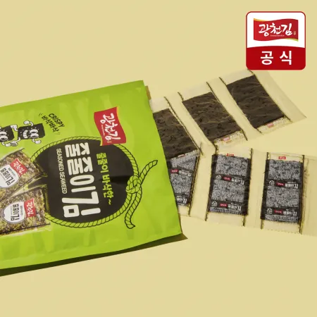 [광천김공식] 도시락김 미니 줄줄이김 80봉 / 회 생선회