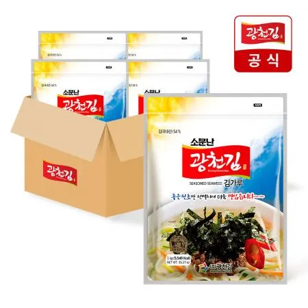 [광천김공식] 소문난 광천김 김가루 1kg x 4봉 1box (지퍼형)