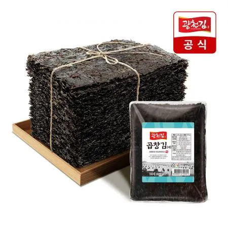 [광천김공식] 25년11월 최신수매 햇곱창김 특상(대) 100매 370g 이미지