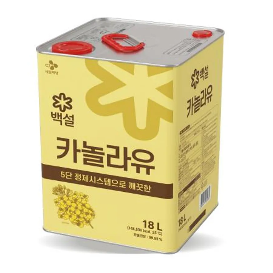 CJ 백설 카놀라유 18L 대용량 식용유 이미지