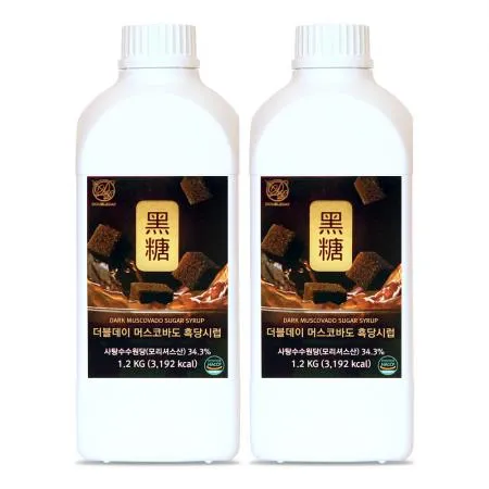 [더블데이] 머스코바도 모리셔스 흑당시럽 1.2KG 2개