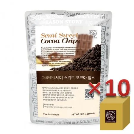 [더블데이] 세미스위트 코코아칩스 초코칩 1KG 10개