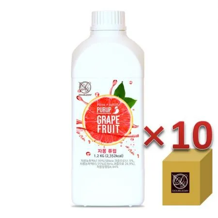 [더블데이] 자몽 퓨럽 에이드 하이볼 농축 원액 1.2KG 10개