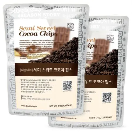 [더블데이] 세미스위트 코코아칩스 초코칩 1KG 2개