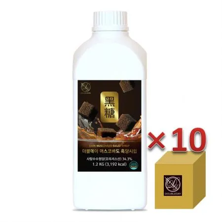 [더블데이] 모리셔스 머스코바도 흑당시럽 1.2KG 10개