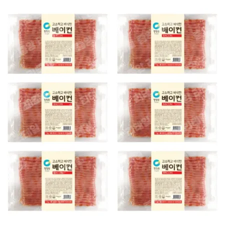 청정원 고소하고 바삭한 베이컨 1kgx6개