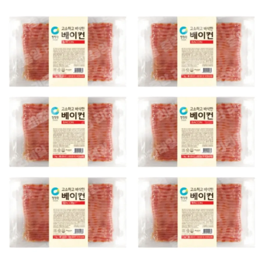 청정원 고소하고 바삭한 베이컨 1kgx6개 이미지