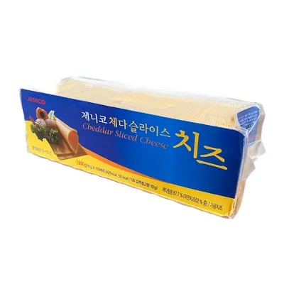 체다 슬라이스 치즈 100매 (제니코/외국산)