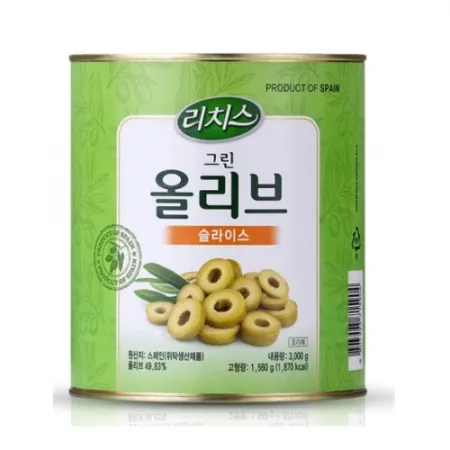 리치스 그린 올리브 슬라이스 3kg (스페인)