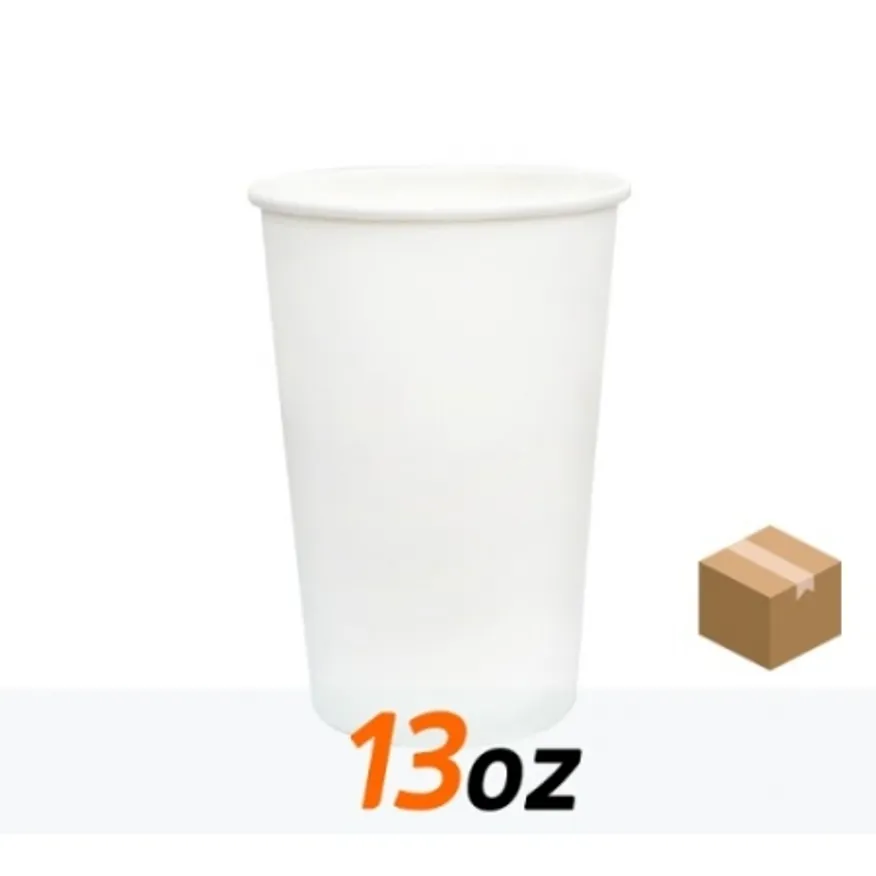 13온스 종이컵 무지 50pc (디에스커피/국내산) 이미지