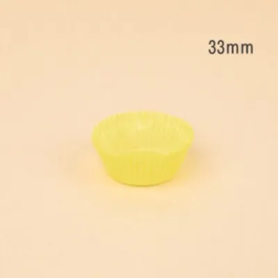 머핀 색지컵 33mm 노랑 (국내산) 이미지