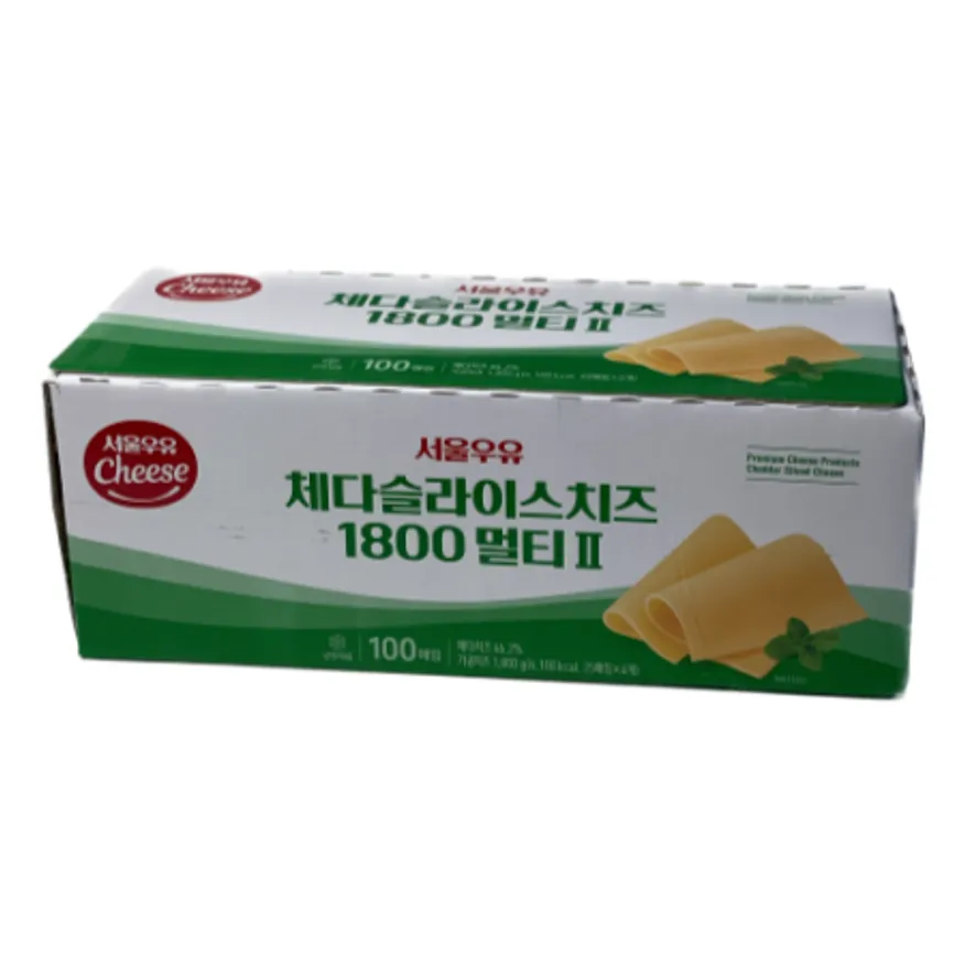 체다 슬라이스 치즈 1800 멀티 2 (서울우유/뉴질랜드) 이미지