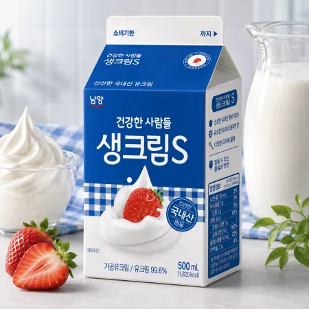 [아이스박스 포함] 남양 생크림S 500ml (국산)