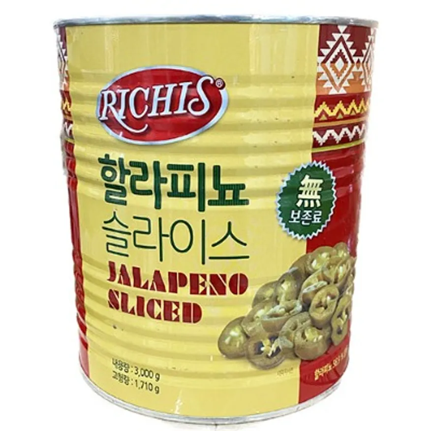 리치스 할라피뇨 슬라이스 3kg (동서식품/중국) 이미지