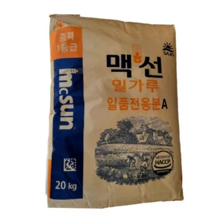 맥선 밀가루 일품전용분A 중력1등급 20kg (사조동아원/호주산)