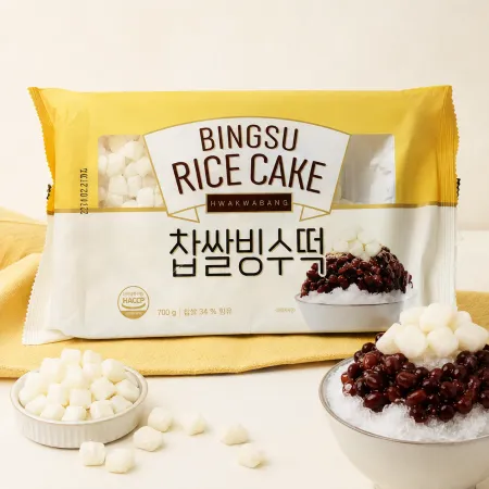 [박스] 화과방 찹쌀 빙수떡 700g (대두식품/중국산) 12개