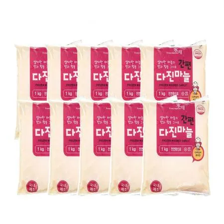 HACCP 냉동국내가공다진마늘1kgx10개